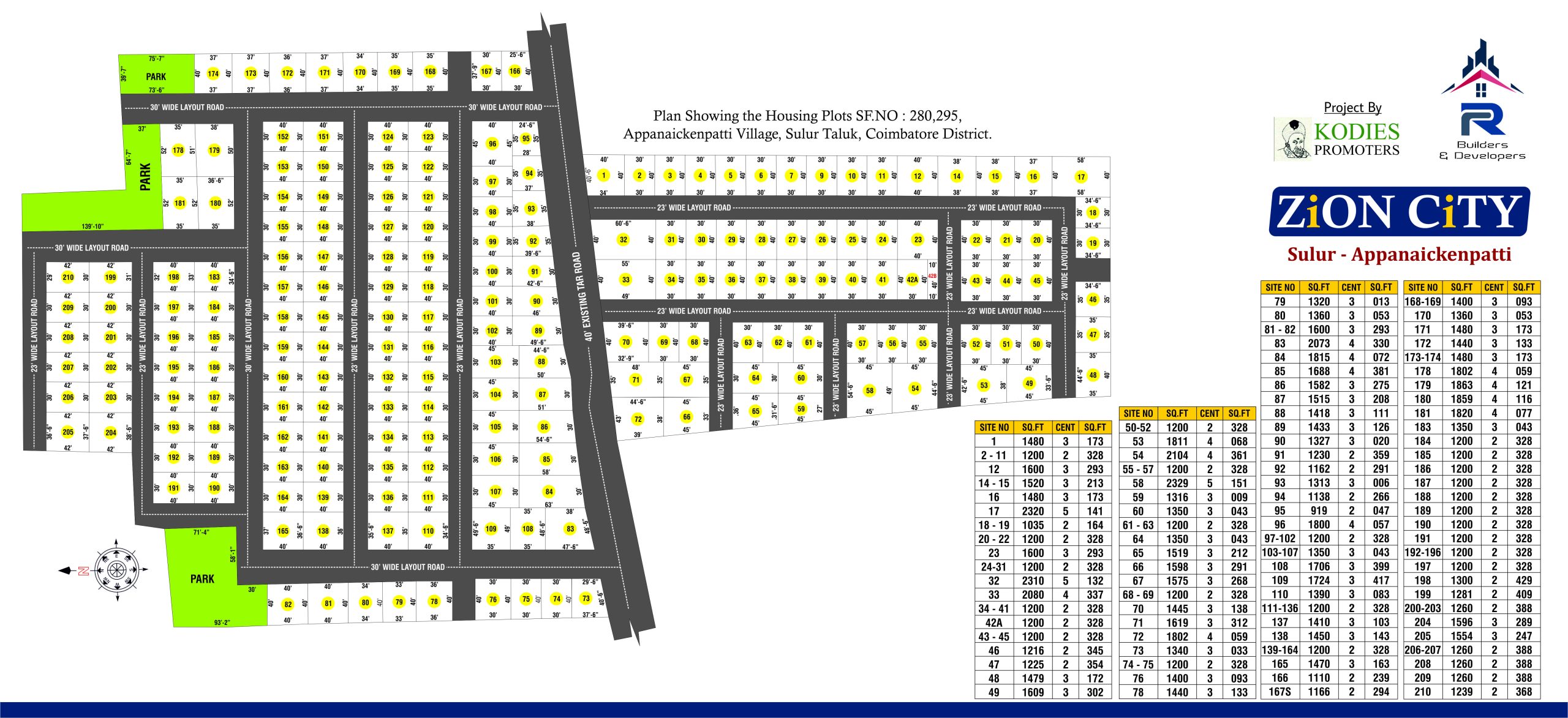 Modern housing layout development by Kodies Promoters